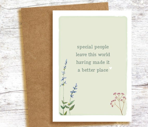 Thinking Of You Dove Card - Sympathy & Condolence Greeting Card For Her