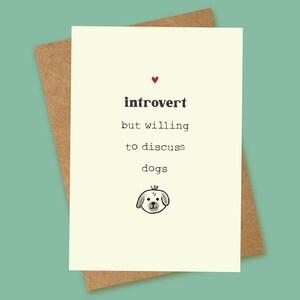 Cartão de cães introvertidos - Não fale comigo a menos que seja sobre cães, ok - aniversário - engraçado - só porque