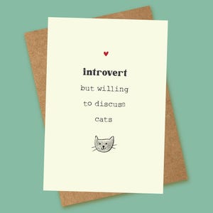 Carte Chats introvertis - Ne me parlez pas à moins que ce ne soit à propos de chats, d'accord