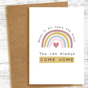 VEN A CASA - Cuando todo se siente demasiado, siempre puedes volver a casa - Soporte técnico de Rainbow Card A6