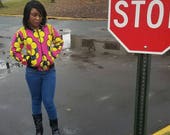 Ankara Bomber Jacket African Print Bomber Jacket Spring Fashion Bomber Jacket