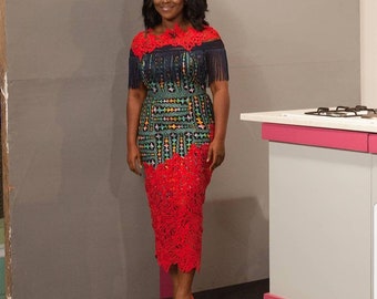 ankara with lace