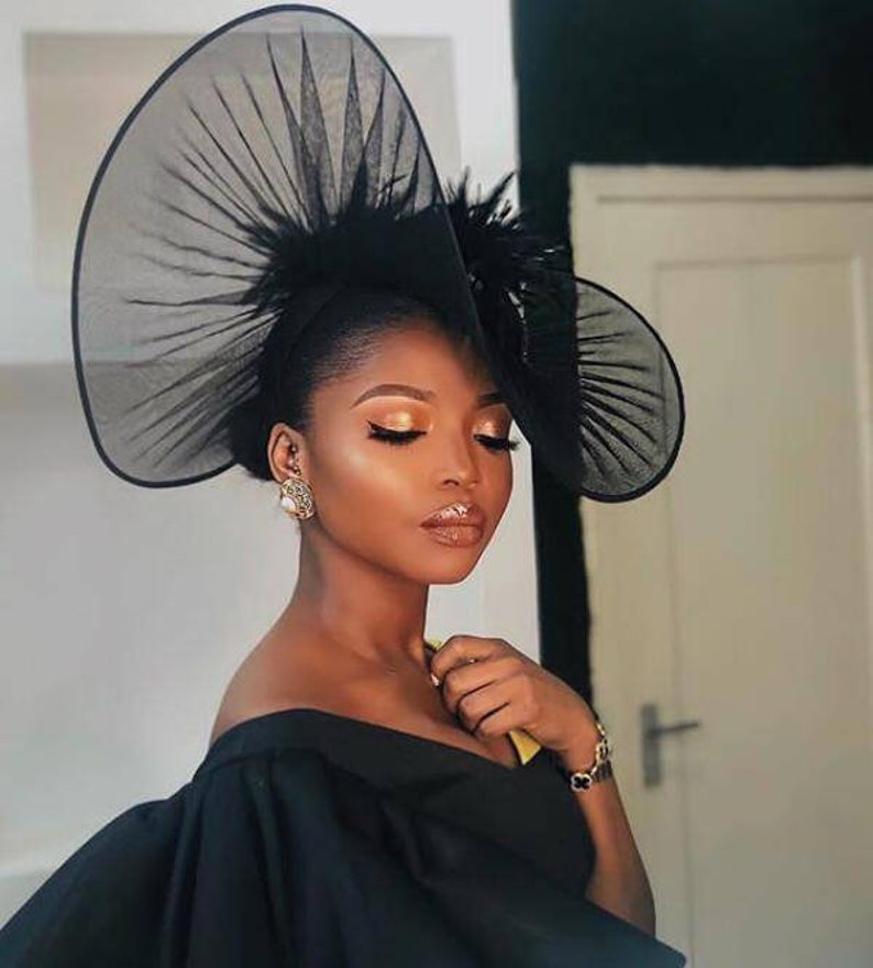 Fascinator/ 3 Black Fascinators Ready To SHIP/ Head Etsy