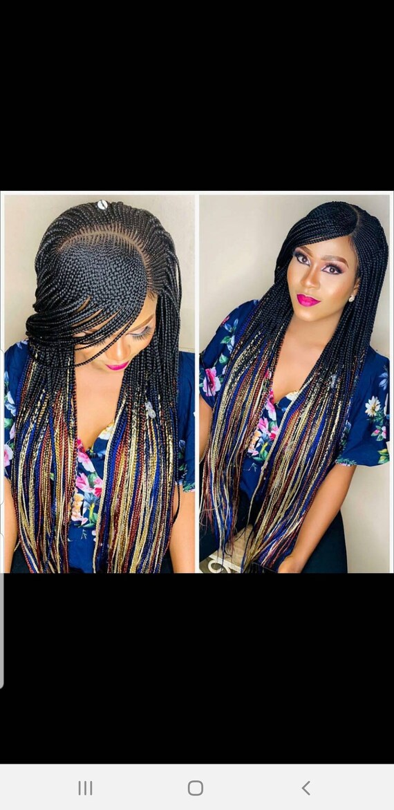 Cornrow Braided Wig With Baby Hair Ghana Weaving Braided Wig Lace Closure Cornrow Braided Wig Braided Wigs Ghana Braids