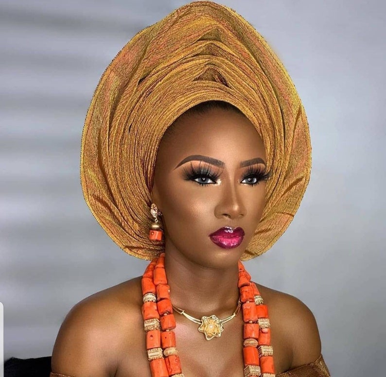 Plain Auto Gele/ Autogele/ ReadytoWear Gele/ Ready Made Etsy