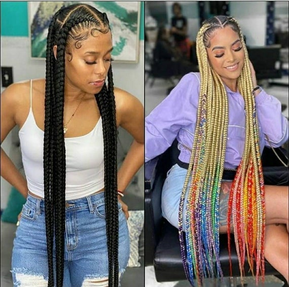 Featured image of post Large Knotless Braids With Beads At The End Short knotless hair can be styled into a bob and accessorized using beads