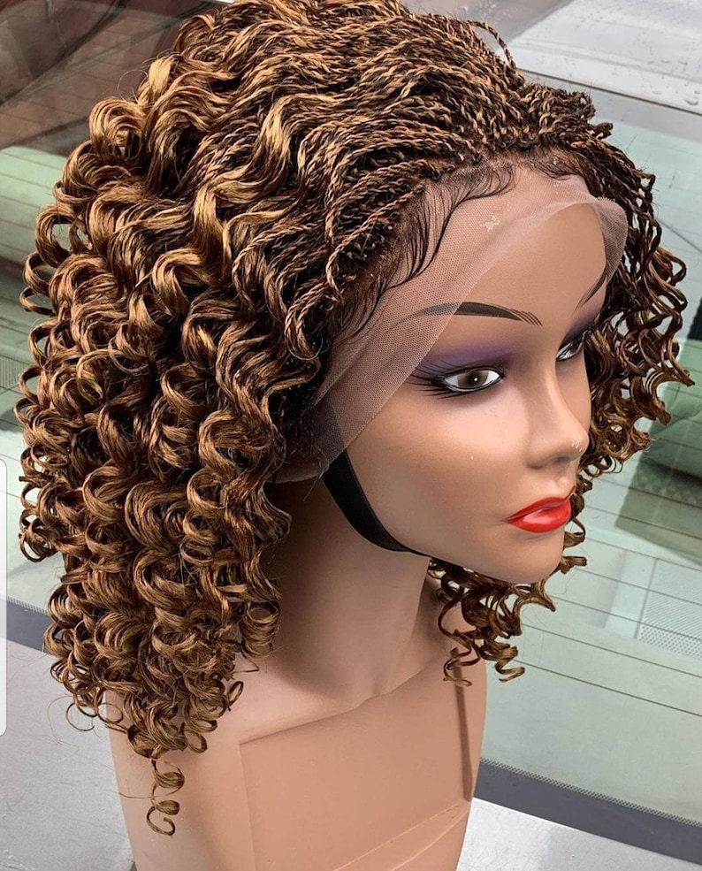 Curly Braids /Short Braided Wigs/ Curly Braid Wig/ Box Etsy
