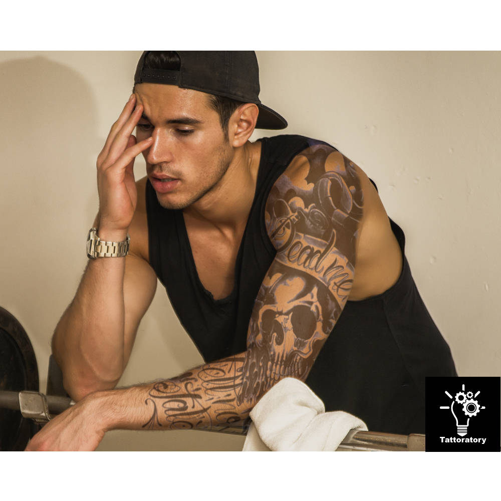 Men Temporary Tattoo Sleeve Men Fake Tattoo Sleeve Black Arm - Etsy