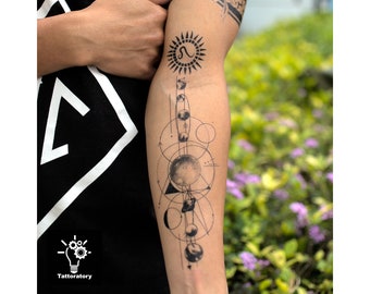 Solar System Sleeve Tattoos For Men