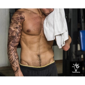 1 Set Men Temporary Tattoo Sleeve for Forearm Tree Tattoo Forest Tattoo  Forearm Tattoo Fake Tattoo Sleeve Tatouage Temporaire Tätowierung 