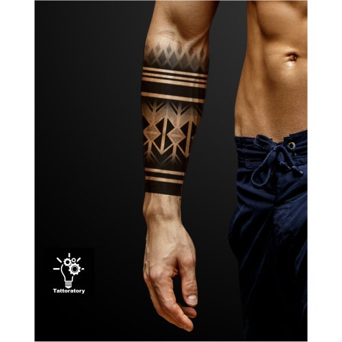 Geometric Dotwork Tattoo Sleeve for Men Geometric Forearm - Etsy