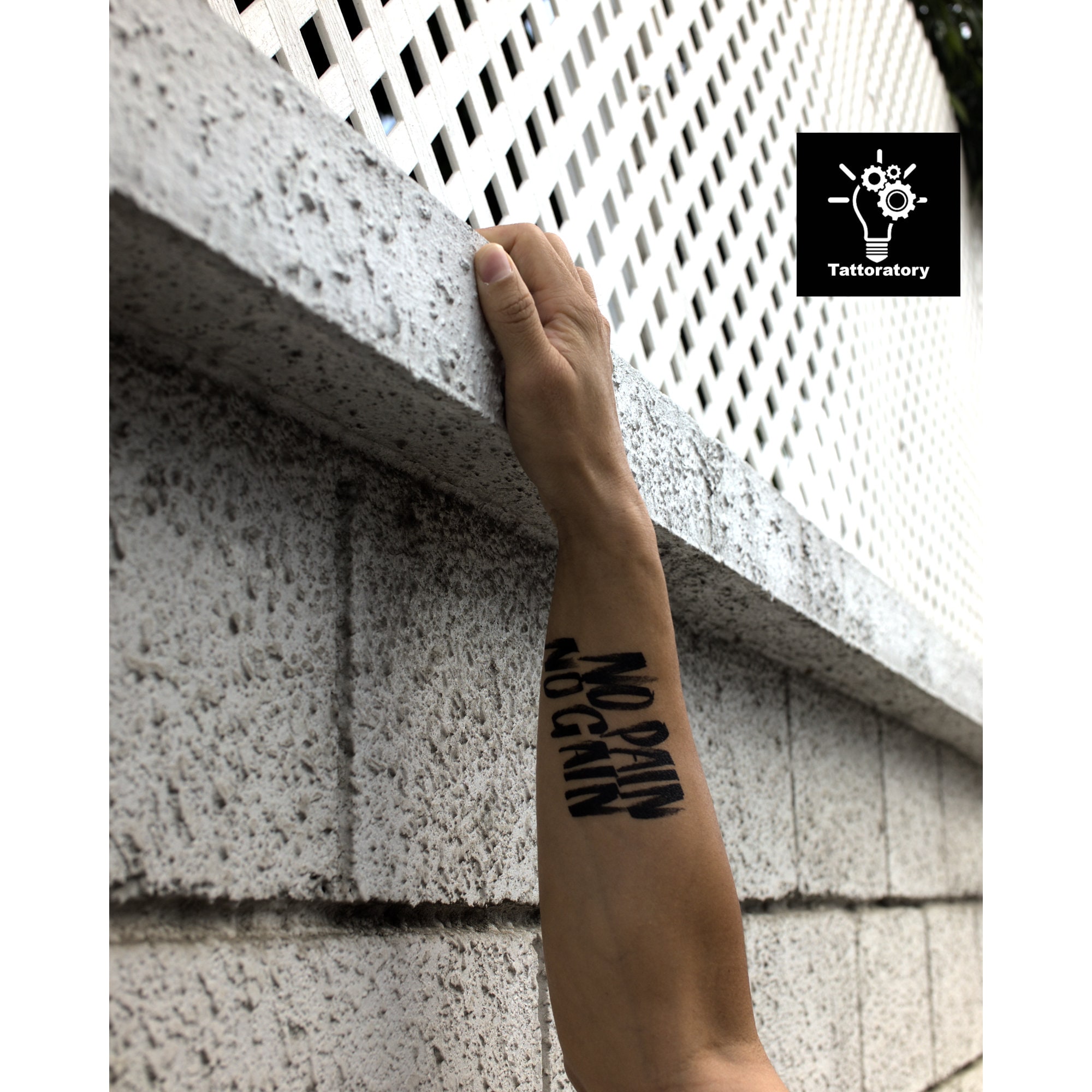 Tatouage No Pain No Gain Homme No Pain No Gain Tattoo Cadeau de gym motivationnel Tatouage - Etsy France