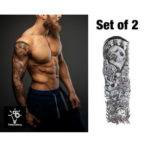 Thrúd GOW Temporary Tattoos for Cosplayers. 2 full sleeves