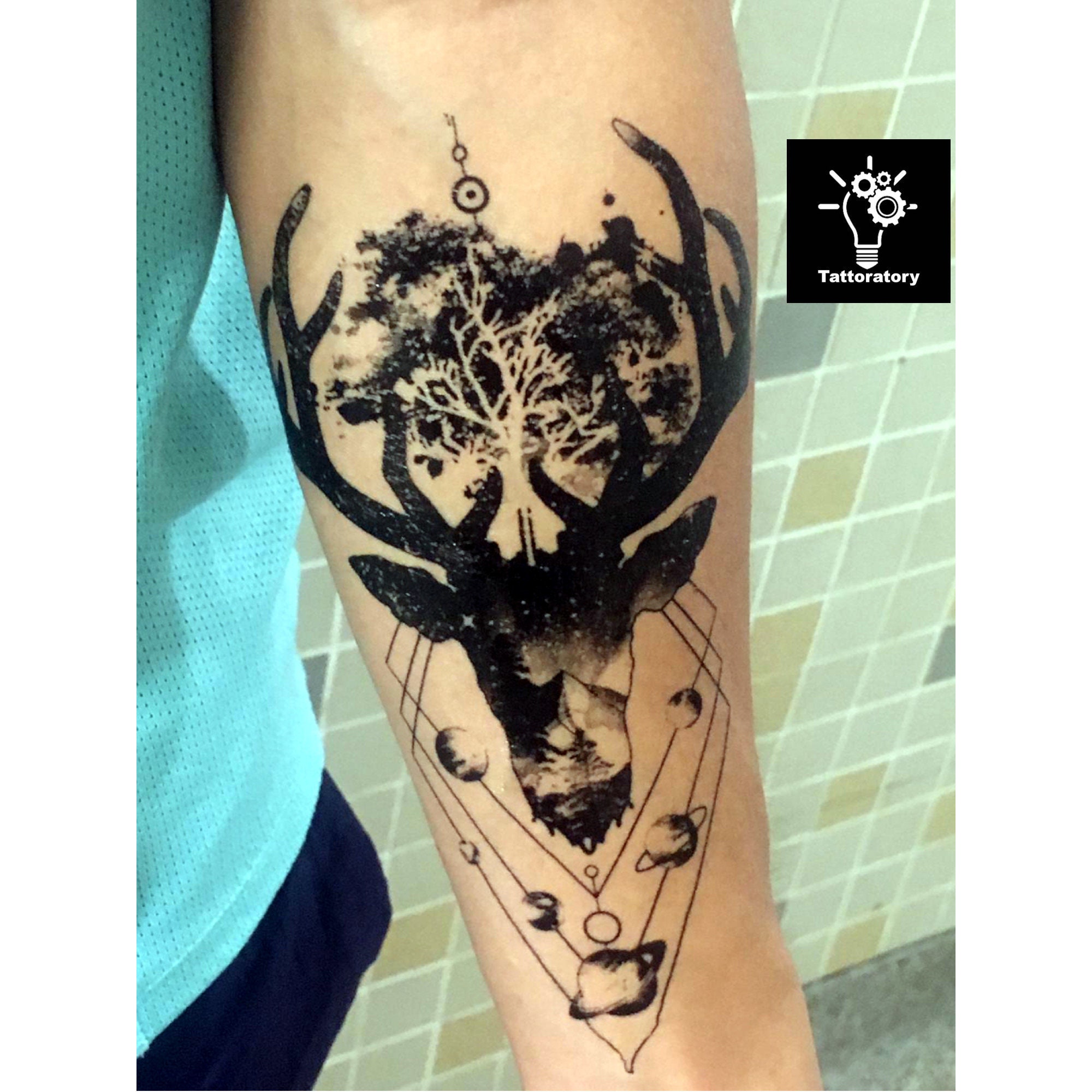 Geometric Deer Tattoo Forearm Tattoo for Men Half Sleeve - Etsy Australia Geometric Deer Tattoo Forearm Tattoo for Men Half Sleeve - Etsy Australia