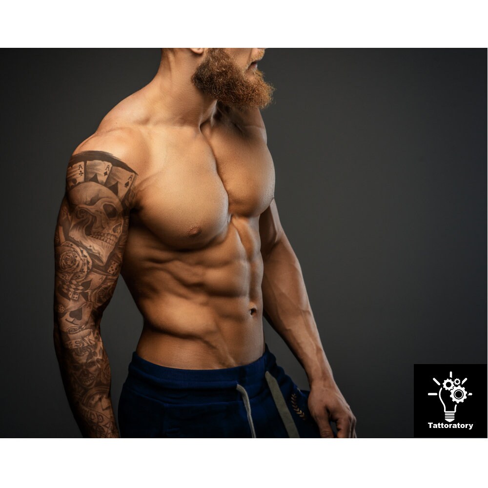 Halloween Tattoos Men 2022 Men Temporary Tattoo Sleeve Large Temporary Tattoo With Skull Etsy India