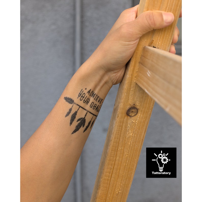 Achieve Your Goal Tattoo, Motivational Tattoo for Personal Growth, Best