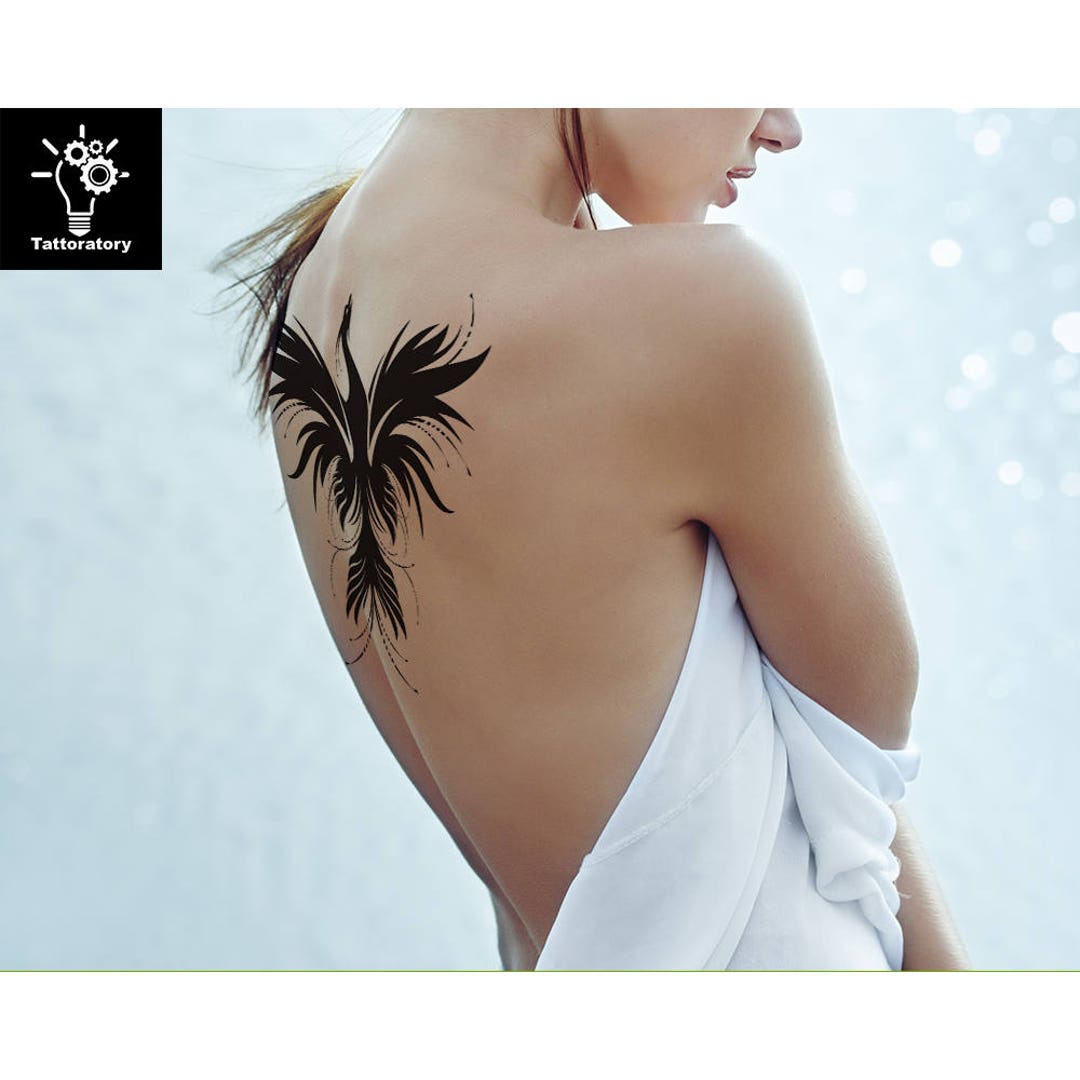Tattoo tribal phoenix Royalty Free Vector Image