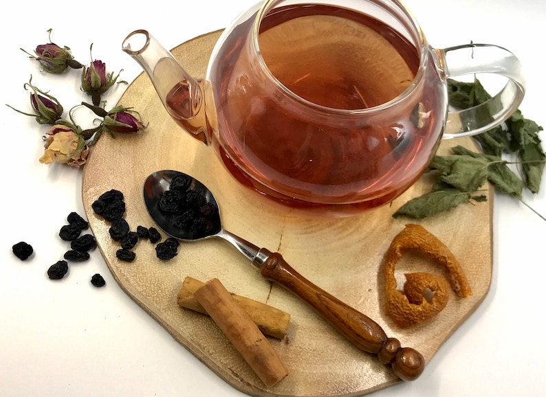 Aphrodite tea, immune boost herbal tea, organic herbal blend, digestion tea, rosehip tea, herbal remedy image 1