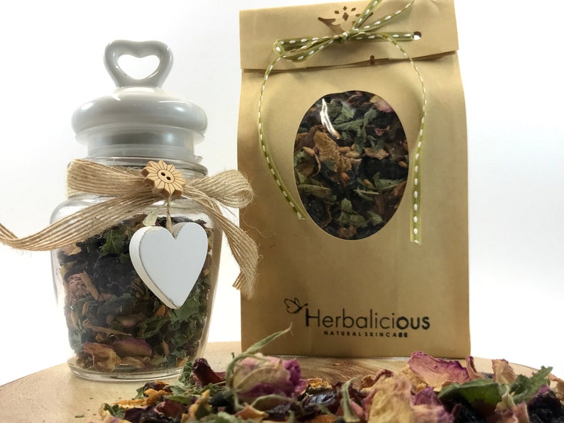 Aphrodite tea, immune boost herbal tea, organic herbal blend, digestion tea, rosehip tea, herbal remedy image 3