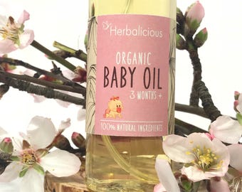 Organic moisturizing baby oil, calming lavender massage oil, calendula body oil for babies, natural baby skin care, pure massage baby oil