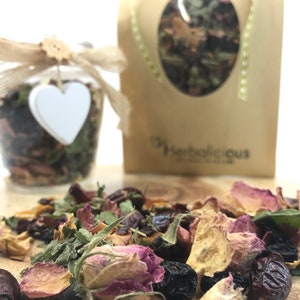 Aphrodite tea, immune boost herbal tea, organic herbal blend, digestion tea, rosehip tea, herbal remedy image 4