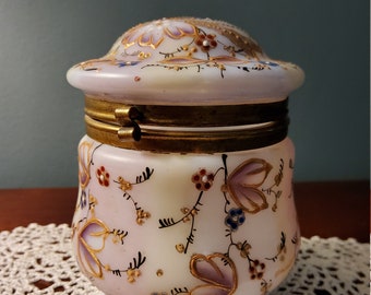 Vintage porcelain dresser box Bohemian Style