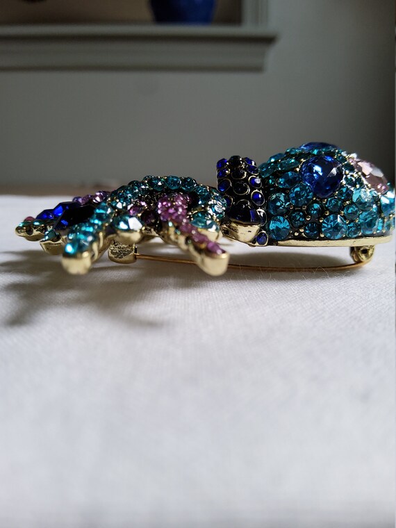 Rhinestone Octopus Brooch - image 4
