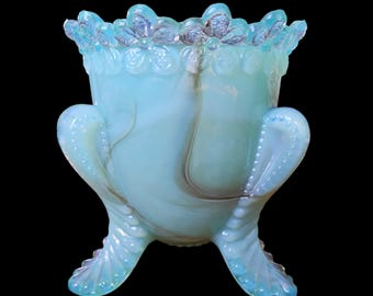 Deganhart Slag Glass Toothpick Holder