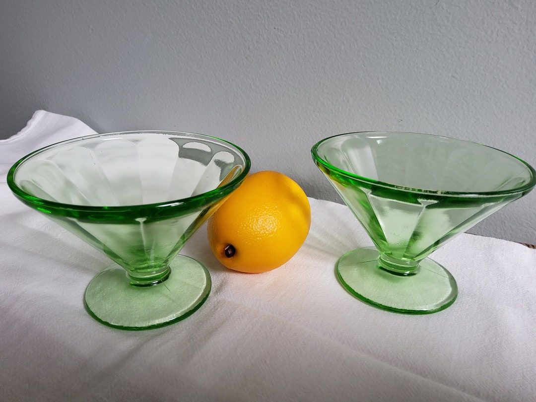 Pair of Sherbert Ice Cream Glasses Etsy UK