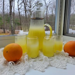 West Virginia Glass 7 Piece Juice Set