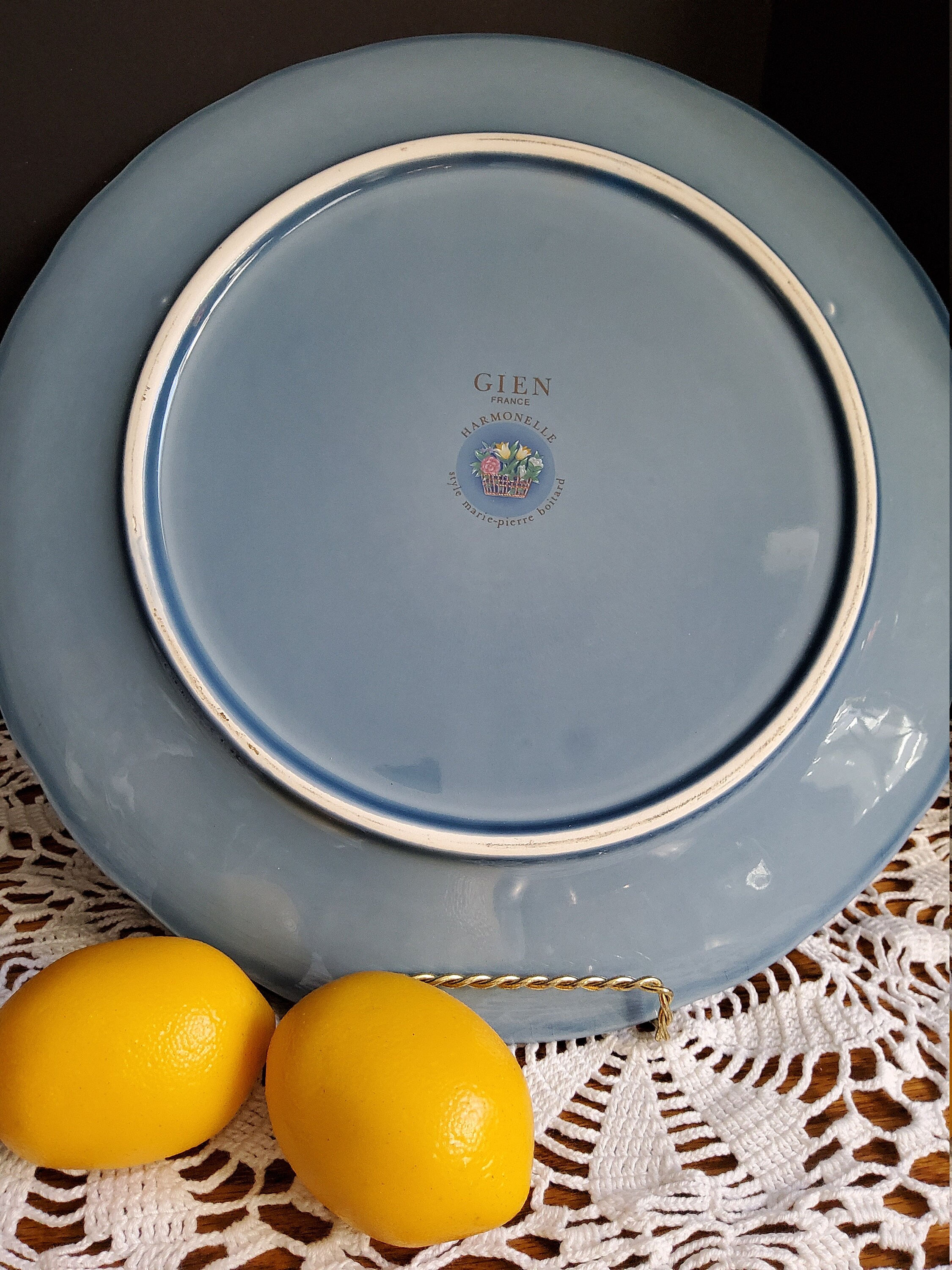 Gien France 12 Inch Round Platter in Harmonelle Pattern - Etsy