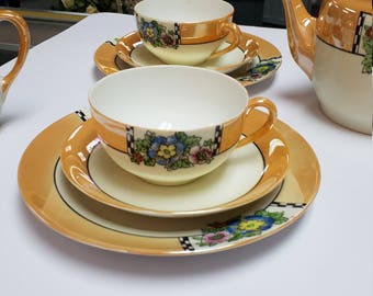Noritake Peach Lusterware 15 piece set