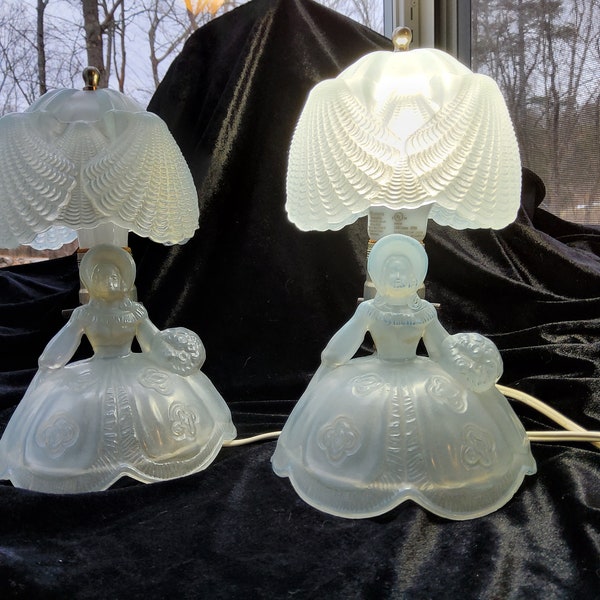 L E Smith Boudoir Lamps