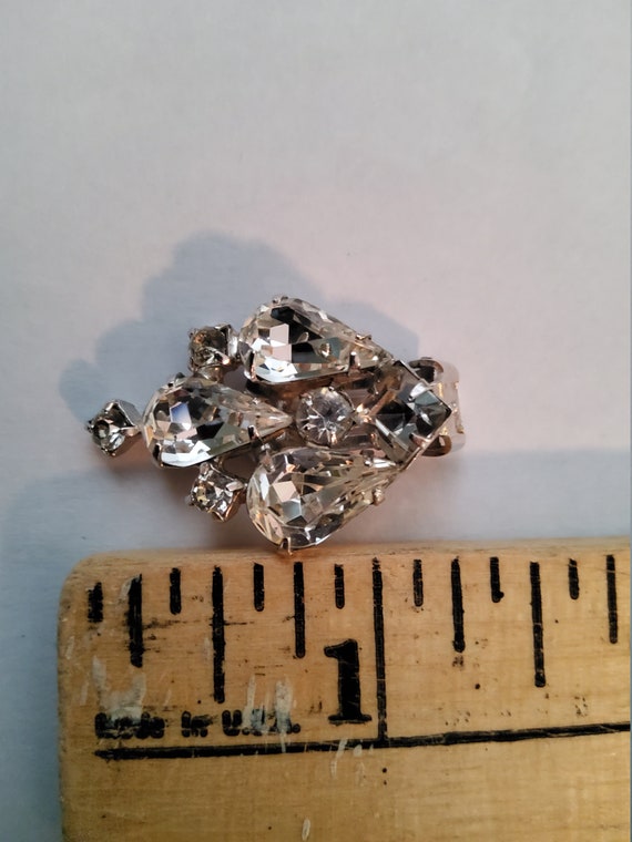 Weiss rhinestone clip on earrings - image 4
