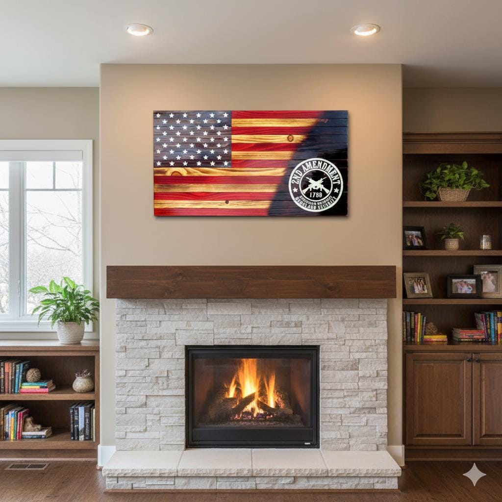 2nd Amendment Rustic American Wood Flag - 2nd Amendment Gifts - 2nd ...