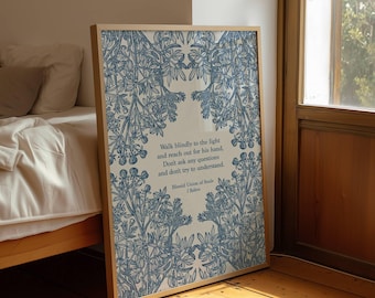 I Believe by Blessid Union of Souls, Blue Botanical Christian Lyrics Print (Digital Download)