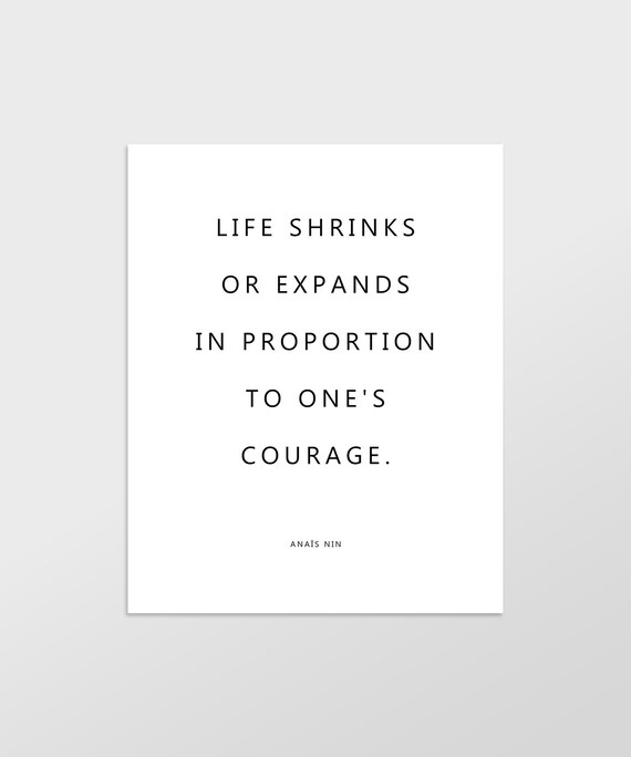 Anais Nin Citation Imprimer Citation De Courage Impression Etsy