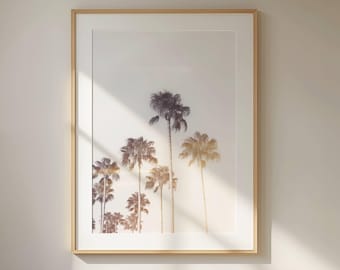 Palm Tree Wall Art, Coastal Bedroom Decor, Neutral Wall Decor, Beach House Decor, California Wall Art (Digital Download)
