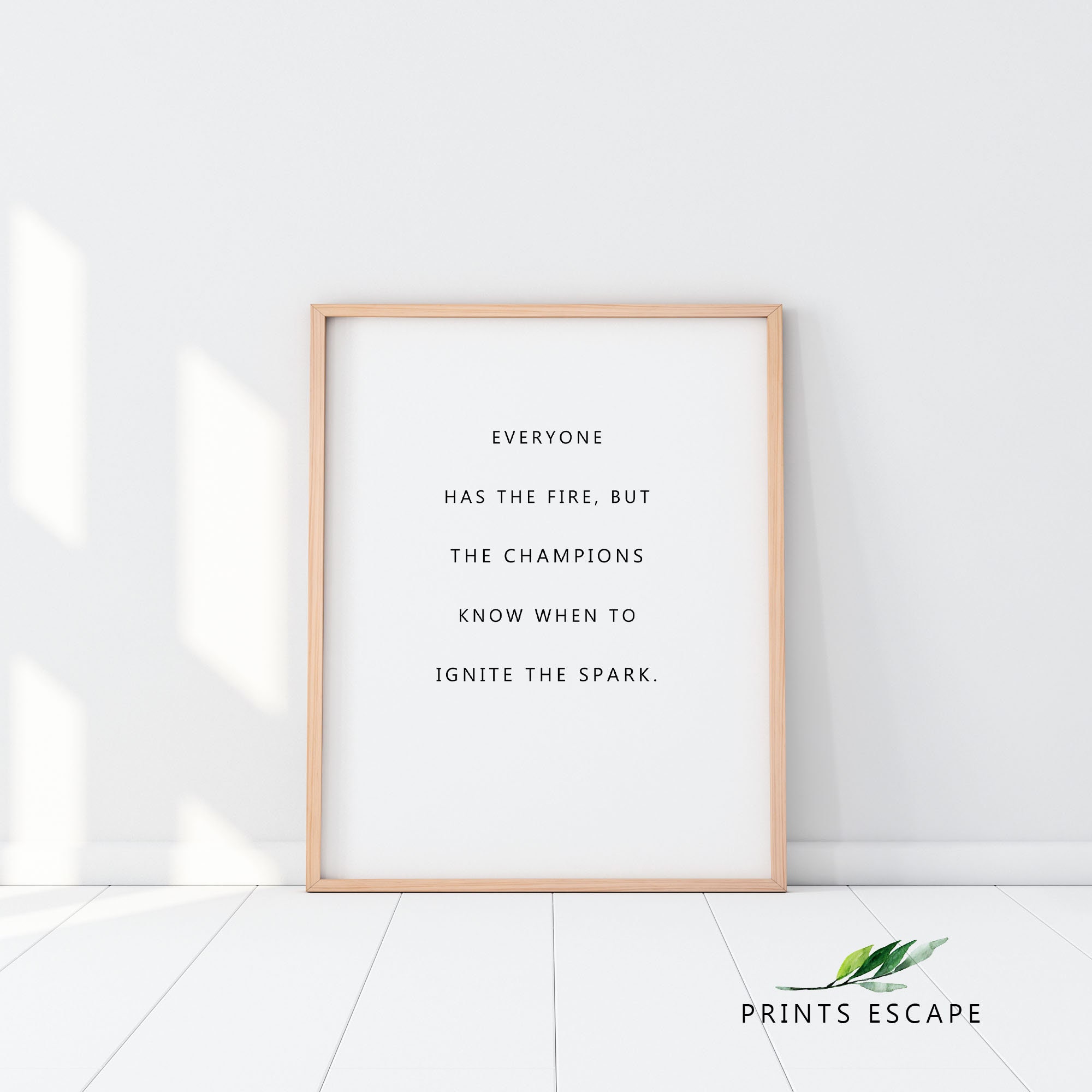 Sports Quote Print, Inspirational Quote Motivational Minimalist ...