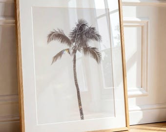 Minimalist Palm Tree Print: Black and White Coastal Wall Art (Digital Download)