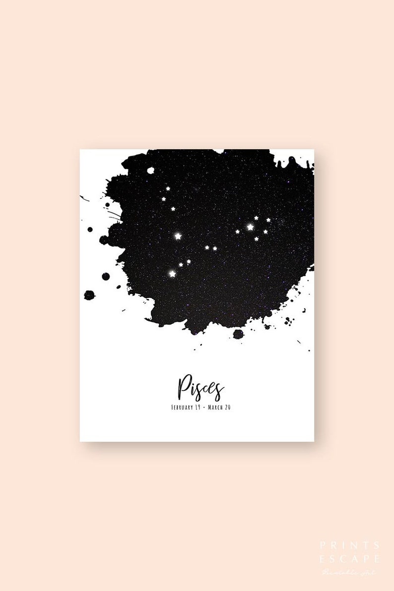Astrology Pisces Feb 20 16x20 Mar 20 Wall Decor Art Print Poster