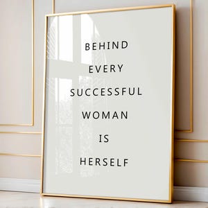 Girl Boss Inspirierendes Zitat Art: Minimalistischer Empowerment-Druck (digitaler Download)