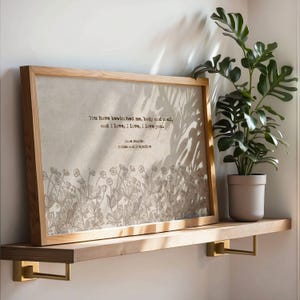 Pride and Prejudice Quote Print: Vintage Floral Botanical (Digital Download)