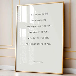 Emily Dickinson Zitat Druck: Minimalistisch schwarz und weiß (Digitaler Download)