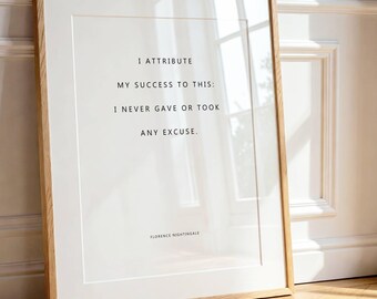 Florence Nightingale Quote Print: Inspirational Office Decor (Digital Download)