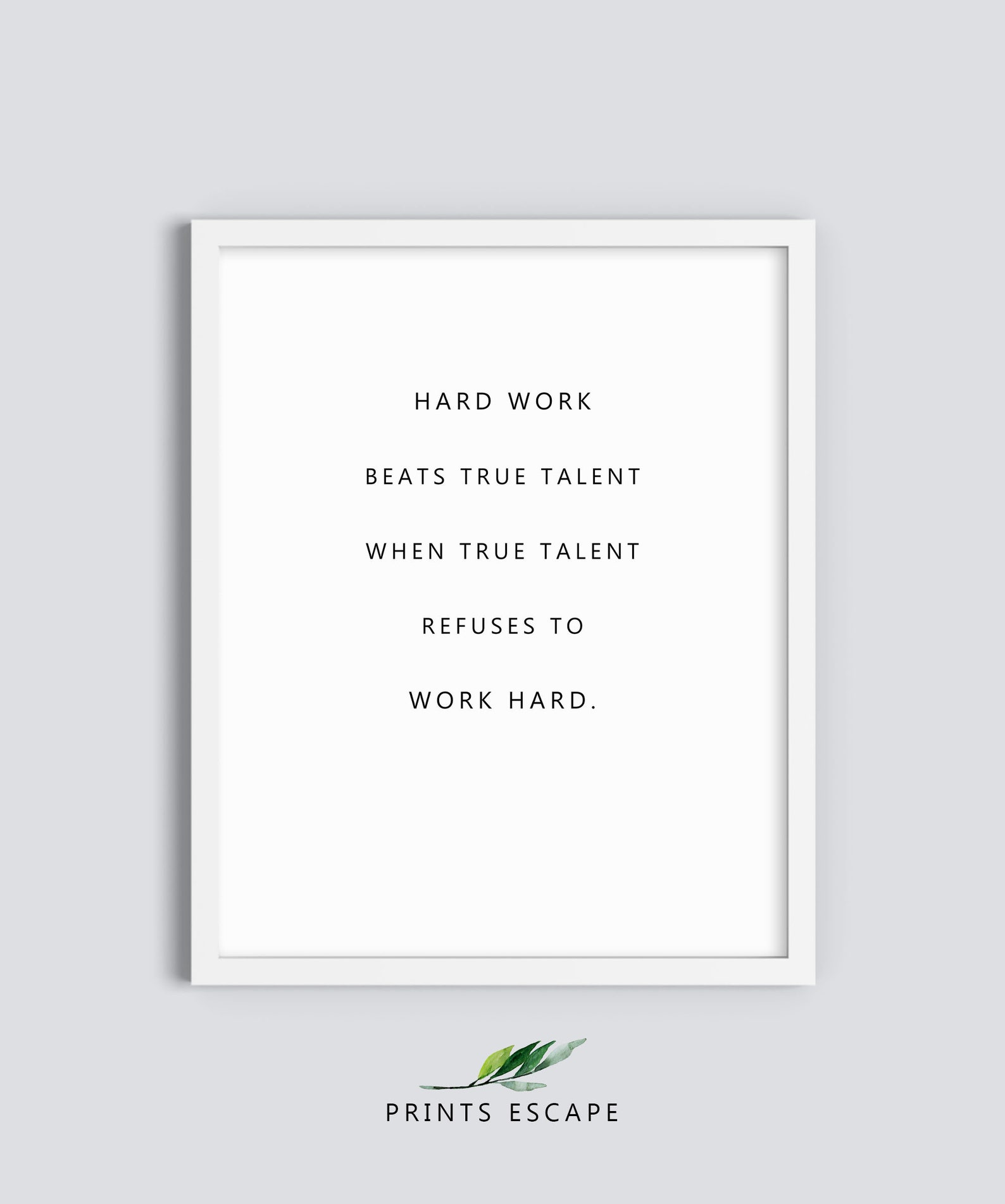 Hard Work Quote Print, Inspirational Sport Quote, Motivational ...