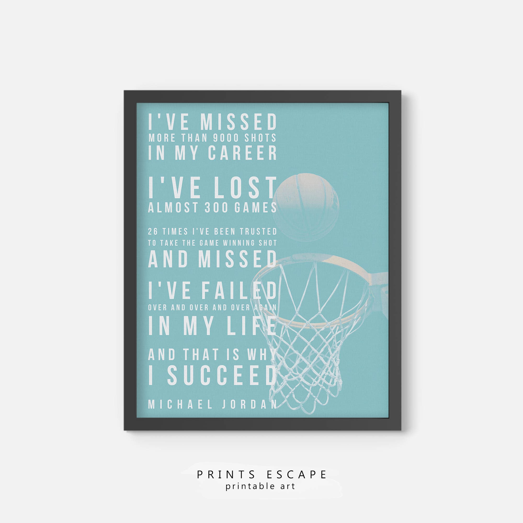 Growth Mindset: Inspirational Poster Quotes - Michael Jordan by  SoFreshSoFourth