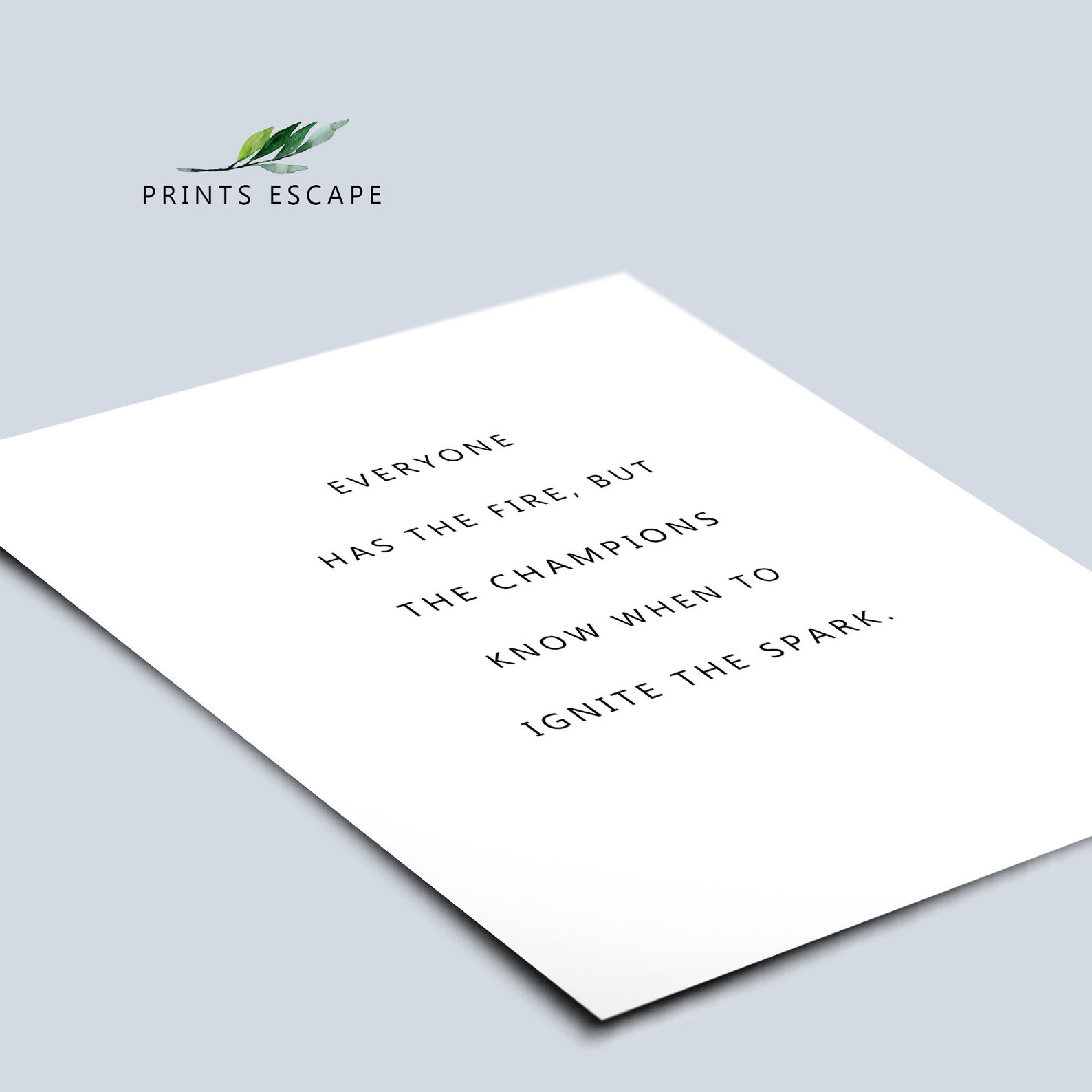 Sports Quote Print Inspirational Quote Motivational - Etsy