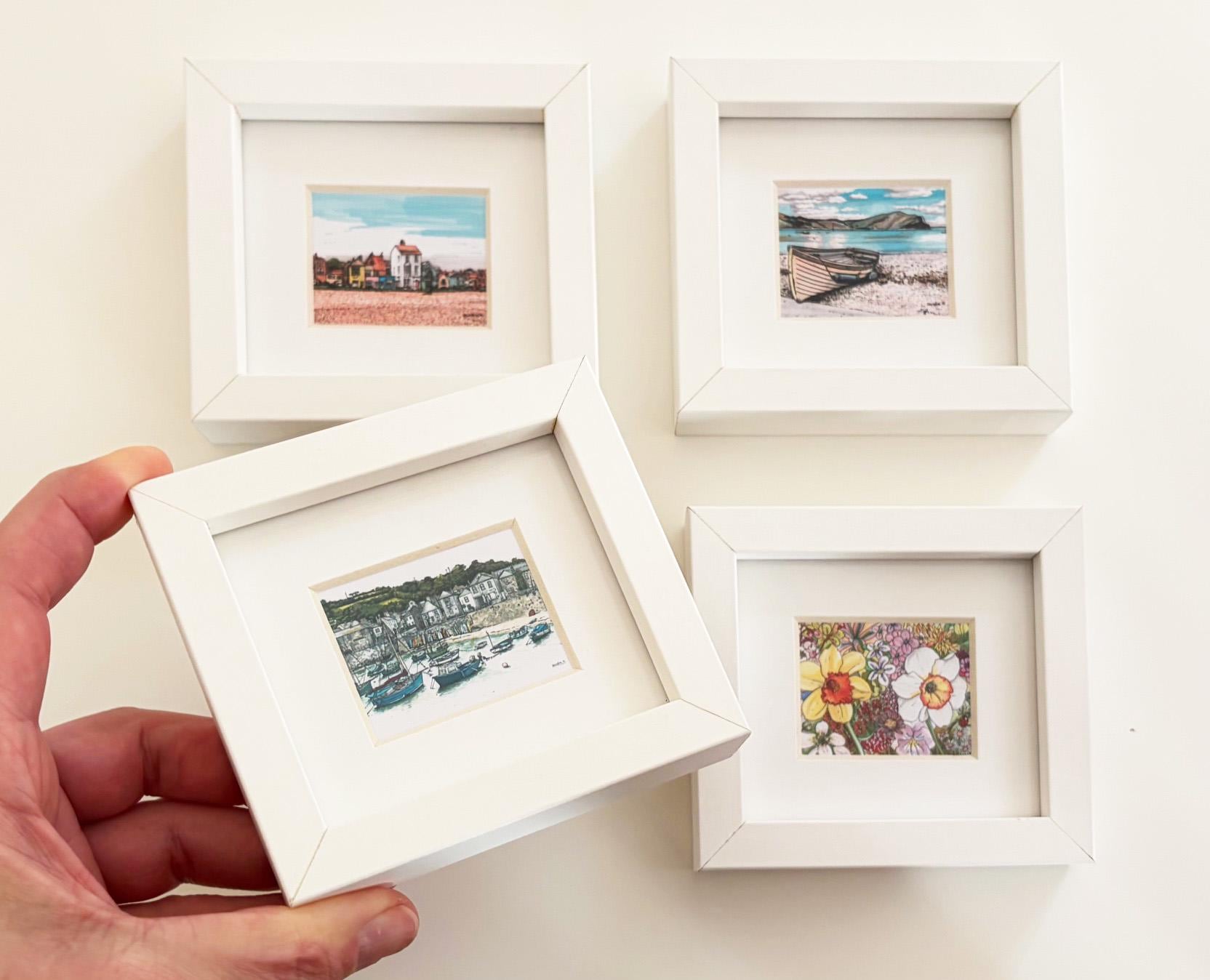 Set of 4 Mini Framed Artworks- Choose Any 4 Images - Etsy