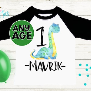 Boys Dinosaur Birthday Shirt, Kids Birthday Shirt, Custom Name Birthday Tee, Boy Birthday shirt, Boy Birthday Party T-Shirt, Personalized